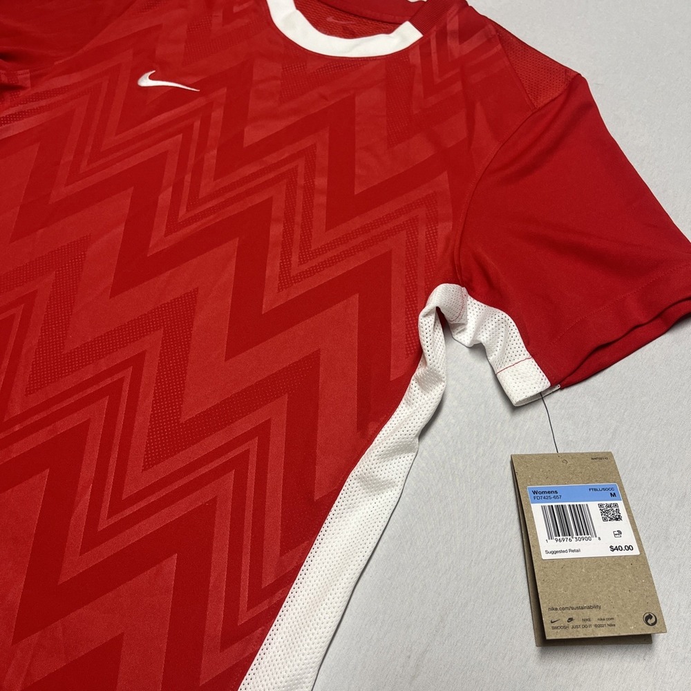 Nike Soccer Move To Zero Dri-Fit Short Sleeve Shirt Red Women's M
